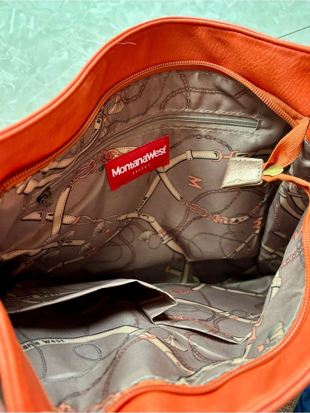Montana West Coral and Bronze Two-Tone Shoulder Bag